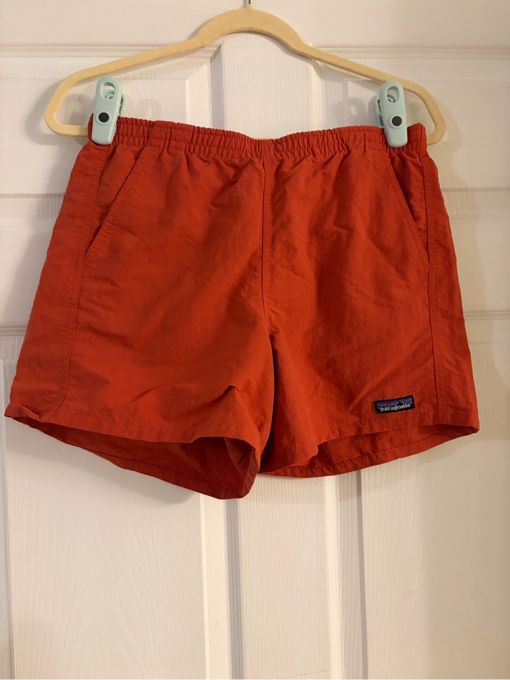Patagonia Baggies Shorts 5” Womens Medium Unlined Outdoor Beach burnt Orange